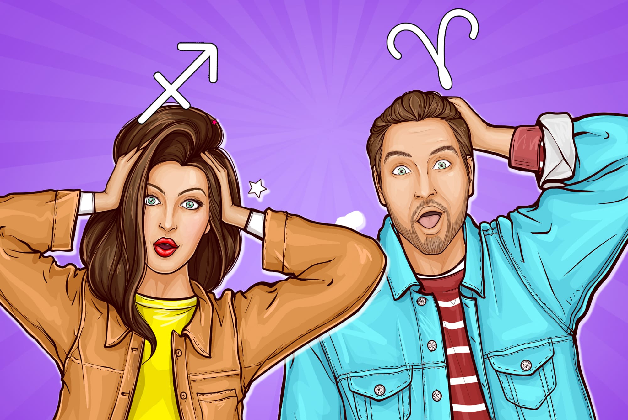 Aries Man & Sagittarius Woman: High-energy and emotional punch — great for shares.🔥💫